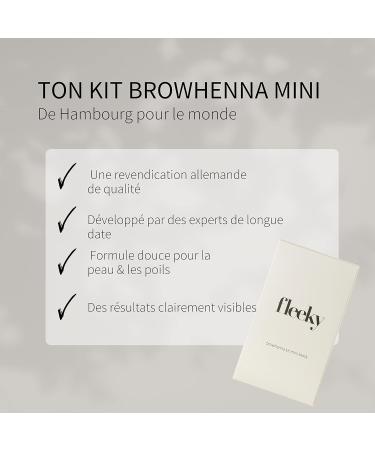 fleeky Kit Browhenna - on fleek eyebrow color henna color powder for natural eyebrow coloring ideal as a gift (Mini black) - Buy Online on GoSupps.com