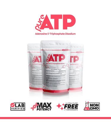 Pure ATP Adenosine Triphosphate Powder - 20g | Boost Intracellular Energy for Brain & Muscle Endurance - Buy Online on GoSupps.com