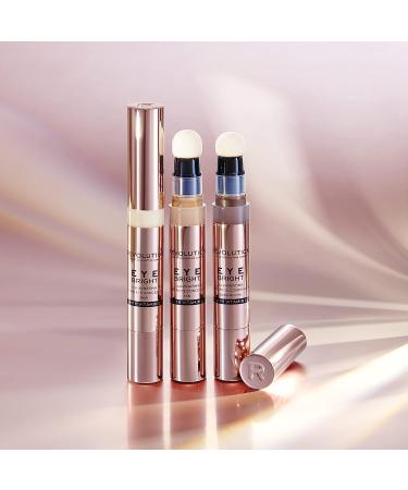 Makeup Revolution Eye Bright Concealer - Buildable Coverage, Dewy Finish, Fair 3ml - Buy Online on GoSupps.com
