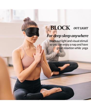 Buy 2-Pack Sleep Masks | 100% Light Blocking Eye Masks for Comfortable Sleep Travel & Yoga - Super Soft & Ultra Light for Men & Women - Buy Online on GoSupps.com