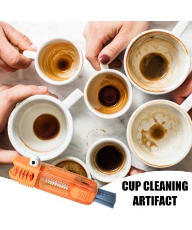 Gohemsun Multifunctional Cleaning Brush Cup Lid Cleaning Brush Set | Tiny Bottle Cup Lid Brush Cleaning Brush | Multifunctional Grout Cleaning Brush for Grout Home Nursing Bottle Sunset Red - Buy Online on GoSupps.com
