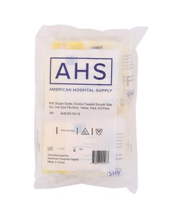 American Hospital Supply Grippy Socks in Yellow - Pack of 6 Pairs - Buy Online on GoSupps.com