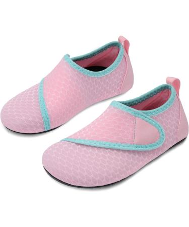 JIASUQI Kids Water Shoes | Quick Dry Barefoot Aqua Socks for Beach & Pool | 10.5/11 UK Child | Pink N - Buy Online on GoSupps.com