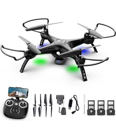 ATTOP FPV Drone with Camera for Adults/Kids/Beginners Total 30 Mins Flight time FPV Drones 120Â°Wide View, Easy Control with Remote/App/Voice/Gesture/Gravity 1 Key Operation Boys & Girls Toy Drone