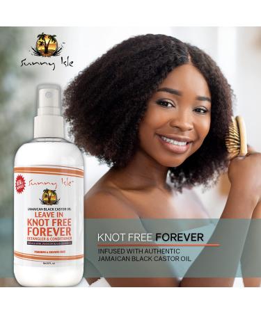 Sunny Isle Jamaican Black Castor Oil Knot Free Leave-In Detangler & Conditioner Bundle - 8oz & 2oz | Moisturizes, Stimulates Hair Growth, Softens, Eliminates Frizz - Buy Online on GoSupps.com