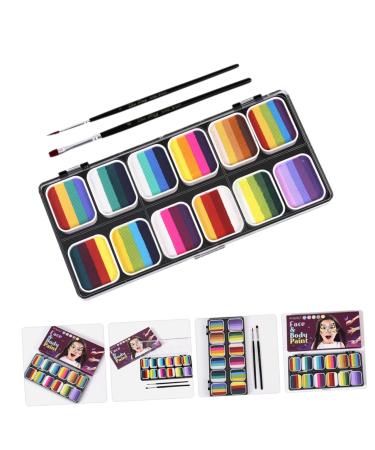 Ipetboom Rainbow Body Paint Set for Adults & Kids | Fluorescent Face Painting Makeup Kit | Water-Soluble Pigment Palette - Buy Online on GoSupps.com