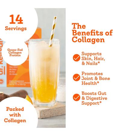 Dr. Kellyann Collagen Cooler Orange Creamsicle | 15g Grass-Fed Collagen Protein per Serving | Keto & Paleo Friendly Non-GMO Dairy-Free | 14 Servings Orange Creamsicle 11.2 Ounce (Pack of 1) - Buy Online on GoSupps.com