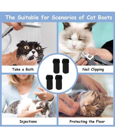 4 Pieces Cat Claw Covers - Breathable Mesh Paw Caps for Scratch Protection & Fur Care - Buy Online on GoSupps.com