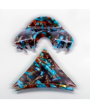 2 pieces of hair for women turquoise various designs hair accessories cellulose acetate scales hair accessories fashion hair accessories women handmade