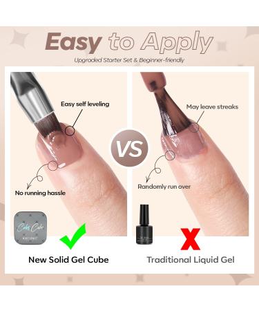 Modelones Jelly Gel Nail Polish Set - 9 Neutral Nude Pink Brown Colors | Solid & Translucent Pudding Gel | Upgraded Cr me Manicure Palette | Salon DIY Kit with Pro Nail Brush - A2-Lovesick - Buy Online on GoSupps.com