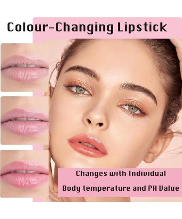 Colour Changing Lip Balm Tinted Lip Balm Lip Gloss Natural Lip Protection Strawberry Fruity Smooth Moisture Lip Oil Lip Care All Day for Lip Repair Teenage Girls Gifts - Buy Online on GoSupps.com