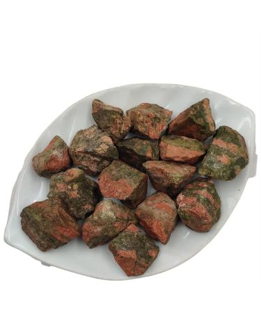 100g Bulk Natural Kiwi Jasper Raw Stones Rough Quartz Crystal Specimen Home Room Decor 20-40mm Gift Stone Mineral Specimen (Color : Unakite Size : 100g) 100g Unakite