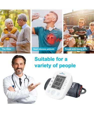 Easy Home Digital Blood Pressure Monitor - Accurate Upper Arm BP Machine with Pulse Rate Large Cuff & 2 User Memory (EBP-020 - Buy Online on GoSupps.com