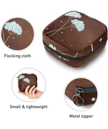 Women's Portable Storage Pocket Kit - Blue Flowers Period Holder Bag | Feminine Products for Girls - Buy Online on GoSupps.com