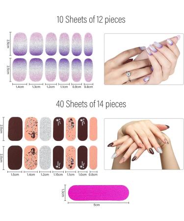 Chic Style Nail Polish Strips - 680 Pieces Full Wraps Nail Stickers for Women & Girls - Self-Adhesive Decals with Nail Files - DIY Nail Decoration - Buy Online on GoSupps.com