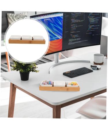 Ciieeo 1 pc Display Durable Home Food Plate Simple Desk Multi-Cell Nordic Snack Household Ceramic Desktop 29X10.5X3cm As Shown - Buy Online on GoSupps.com