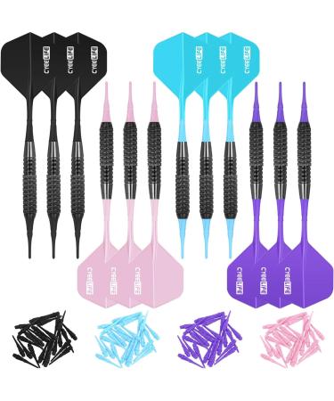 CyeeLife Soft Tip Darts Set 16g - Integrated Flights & 100 Plastic Points - Colorful & Durable - Easy to Use & Long-lasting - Buy Online on GoSupps.com