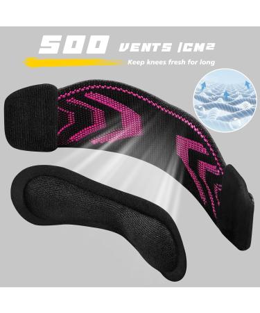 FREETOO Patella Tendon Knee Strap | Shock-Absorbing Knee Brace for Men and Women | Knee Support for Hiking, Basketball, Running | Rose Red | L/XL Size - Buy Online on GoSupps.com