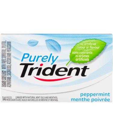 Trident Purely Trident Peppermint Chewing Gum 12 Pack (14 Pieces Each) - Buy Online on GoSupps.com