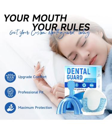 Professional Night Guard for Teeth Grinding - 2 Pack Upgraded Mouth Guards with Fitting Tray for Comfort Ideal Clenching Solution Blue - Buy Online on GoSupps.com