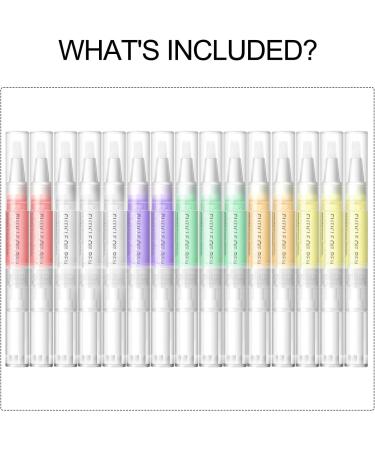 PEACECOLOR 15Pcs Cuticle Oil Pen Set for Nails Natural Ingredients Oil Pen for Nail Growth Care Home Use with Different Flavor(Rose Jasmine Lavender Apple Cantaloupe Orange) XA-01 - Buy Online on GoSupps.com