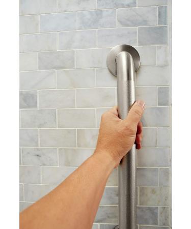 Moen R8736P Home Care 36-Inch Grab Bar | Bathroom Safety with Concealed Screws | Peened Finish - Buy Online on GoSupps.com