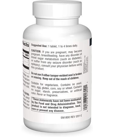 Source Naturals Acetyl L-Carnitine & Alpha-Lipoic Acid - 120 Tablets for Energy & Antioxidant Support - Buy Online on GoSupps.com