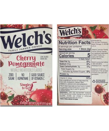 Welchs Singles To Go Variety! Strawberry Peach Cherry Pomegranate & Grape (Pack Of 6) pack - Buy Online on GoSupps.com