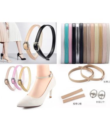 Shop Women's High Heels Anti-loose Shoe Straps - Removable Leather Shoelaces in Gold | International Shipping Available - Buy Online on GoSupps.com
