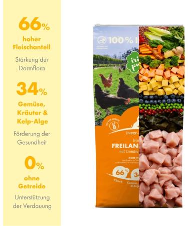 Irish Pure Puppy Dry Puppy Food - 1.5kg - Outdoor Chicken with Seaweed Vareps and Vegetables - High Meat Content - Grain Free - Sensitive - For All Breeds - Buy Online on GoSupps.com