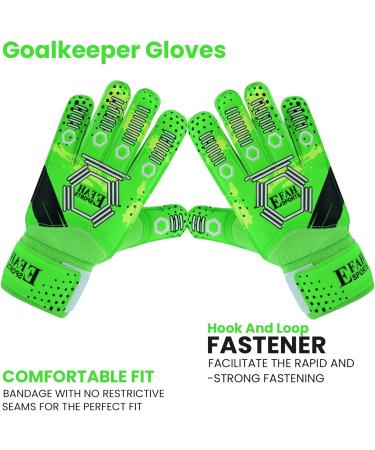 EFAH SPORTS Goalkeeper Gloves for Kids | Super Grip Soccer Gloves for Boys & Girls Size 4 Green - Buy Online on GoSupps.com