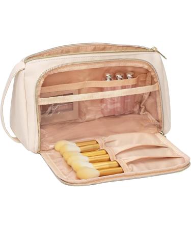 Trousse de toilette de grande capacit en cuir synth tique pour femmes et filles - Organiseur de maquillage de grande capacit pour femme Laiteux - Buy Online on GoSupps.com
