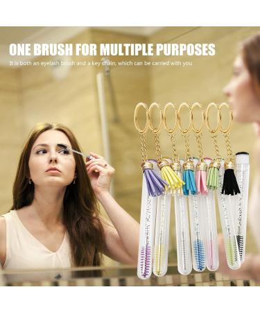 Keychain Eyelash Brush Tube | Empty Mascara Tube and Wand Mascara Brushes Lash Extension Brushes Mascara Brushes for Women Girls Makeup Kumprohu - Buy Online on GoSupps.com