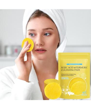 40 Turmeric Cleansing Pads - Natural Ingredients Turmeric Kojic Acidd Pads | Resurfacing Pads for Face | Infused Foaming exfoliatingg Pads for Refreshed and Rejuvenated Complexion - Buy Online on GoSupps.com