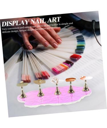 1 Set nail tools press on nails holder press on artificial nails holder press on nails stand nail display stand press on false nails holder nail holder Metal nail frame manicure - Buy Online on GoSupps.com