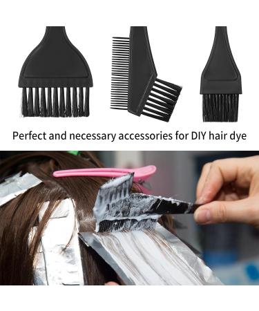 3 Pcs Double-sided Hair Coloring Brushes Set - DIY Hair Dyeing Salon Tool Kit (Black) - Buy Online on GoSupps.com