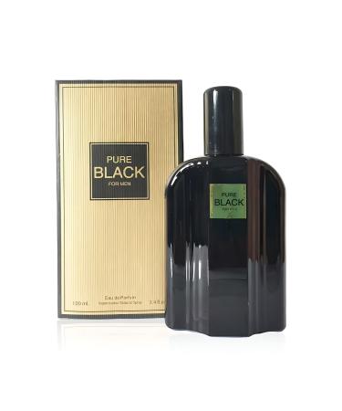 Men Perfume Pure Black Cologne For Men Natural Spray Masculine Scent Wonderful Fragrance Gift Eau De Parfum For Daily Use 3.4 Fluid Ounce SPure Black 3.4 Fl Oz (Pack of 2)