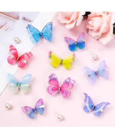 Buy 20 Pieces Butterfly Hair Clips - Glittery 3D Snap Hair Accessories for Girls Women & Children | Diamond Design - Buy Online on GoSupps.com