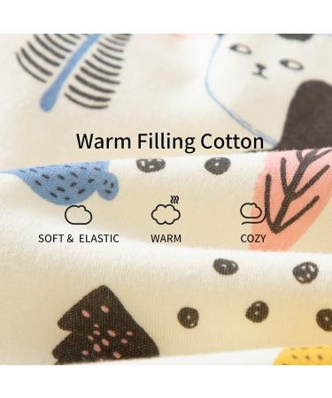 Duomiaomiao Baby Sleeping Bag with Legs 1.5 Tog - Unisex 100% Cotton Wearable Blanket for 1-2 Years (75cm) - Beige Panda Design - Buy Online on GoSupps.com
