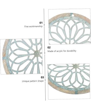 PRETYZOOM Household Decor Pattern Disc Home Decor Shaped Pattern Pendant Home Acrylic Decor Wall Art Wall Hanging Household 20x20cm Coffee - Buy Online on GoSupps.com