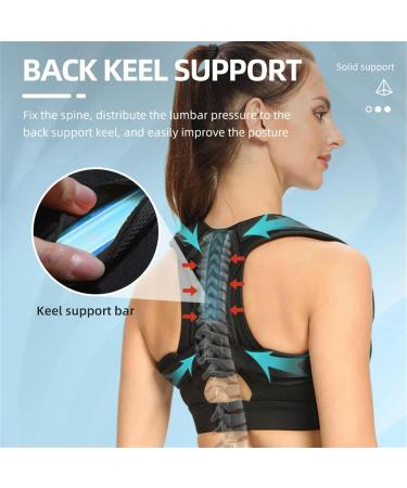 Back Posture Corrector Belt Adjustable Shoulder Neck Spine for Column Posture Correction for Women Men Straightener A - Black Orange L - Buy Online on GoSupps.com