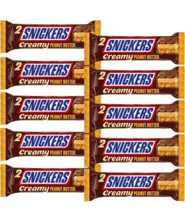 Snickers Creamy Peanut Butter Chocolate Duo Bar 36.5g - 2 Bars in each pack (3 Bars) Cocoa 3 Bars - Buy Online on GoSupps.com
