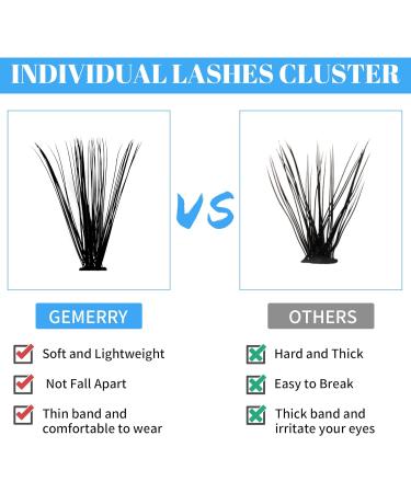 280pcs 0.07mm 40D D-Curl Cluster Lashes Mix 8-16mm - GEMERRY Soft Natural Reusable DIY Eyelash Extensions - Buy Online on GoSupps.com