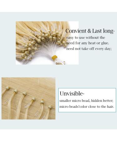 SEGO Microring Hair Extensions - 100% Real Human Hair 0.5g Strands Hellblond #613 22 (56cm) 50g Pack - International Shipping Available - Buy Online on GoSupps.com
