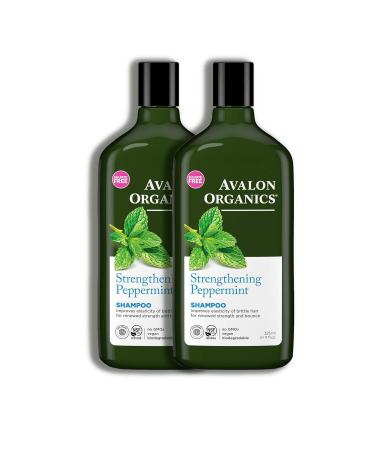 Avalon Organics Strengthening Peppermint Shampoo 11 oz. (Pack of 3) - Nourishing Hair Care Set - Buy Online on GoSupps.com
