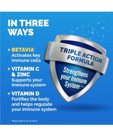 Emergen-C Immune+ Triple Action Powder - 1000mg Vitamin C, B Vitamins, Antioxidants, Raspberry Flavor - 30 Count - Buy Online on GoSupps.com