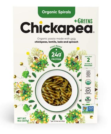 Chickapea Lentil Kale Spinach Pasta - Gluten Free, High Protein 8oz (Pack of 6) - Buy Online on GoSupps.com