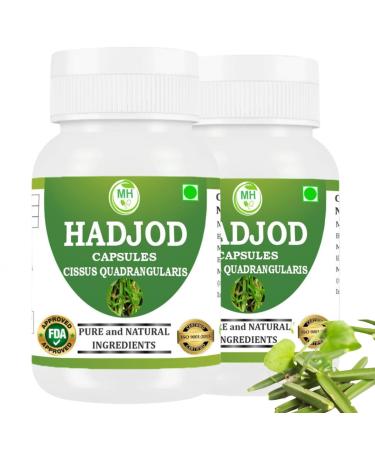 Morsan Healthcare Hadjod (Cissus Quadrangularis) Capsules | 500mg | Pack of 60 x 2 | Ayurvedic Herbal Supplement | Vegan Gluten-Free GMP Certified | Plant-Based Wellness Support
