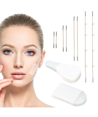 188pcs Ensemble de Lifting Visage Strip Comprend 4 Longueurs Cordes Invisibles et Lifting Visage Immediat Patch en Forme Cylindre et Larme pour Femme Peau Affaiss e
