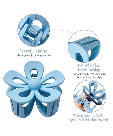 8PCS Flower Claw Clips for Thick Hair - Non Slip Matte Hair Accessories for Women and Girls - Buy Online on GoSupps.com